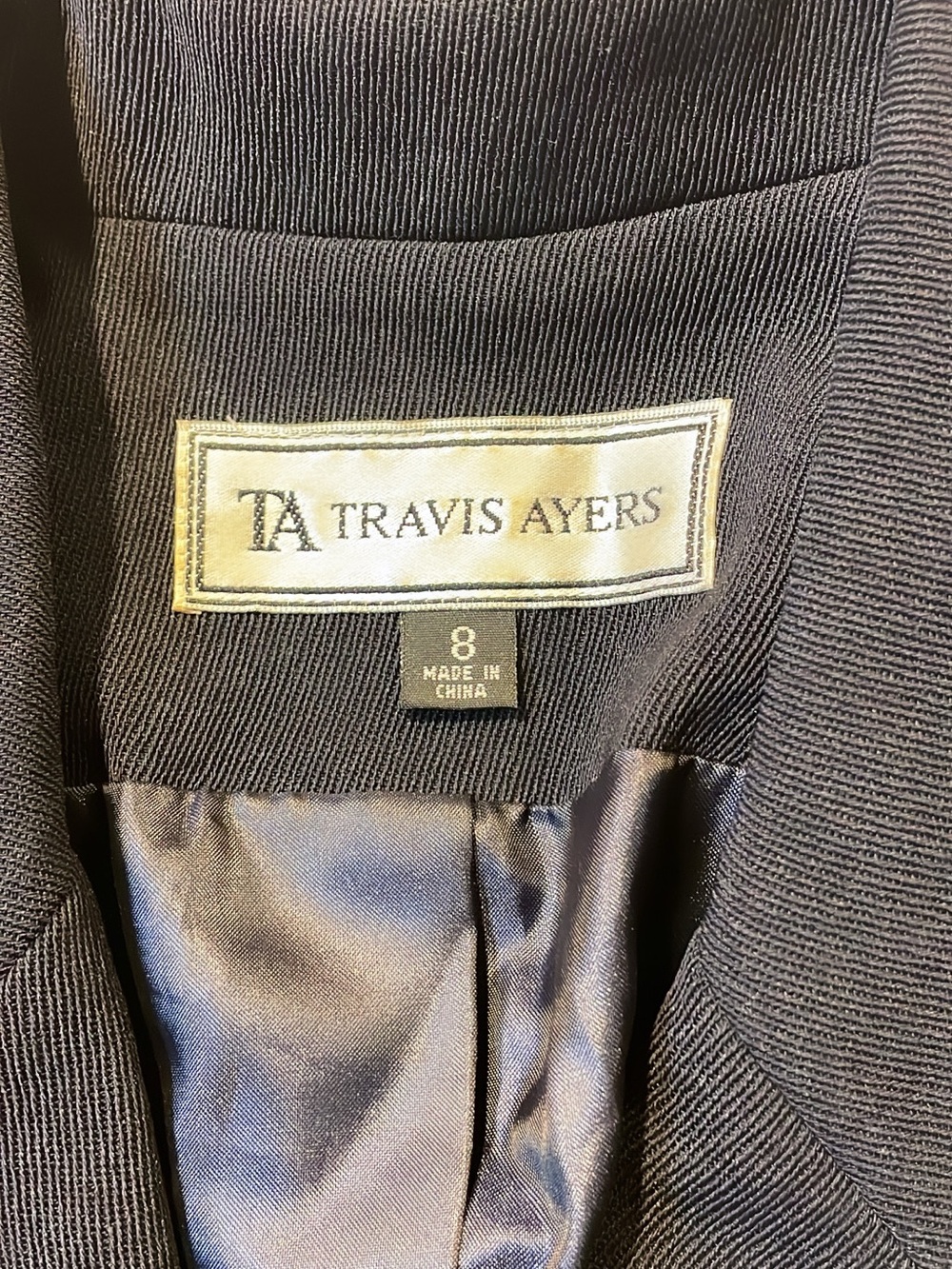Travis Ayers Navy Blazer with Multicolor Floral Embroidery - Picture 6 of 6
